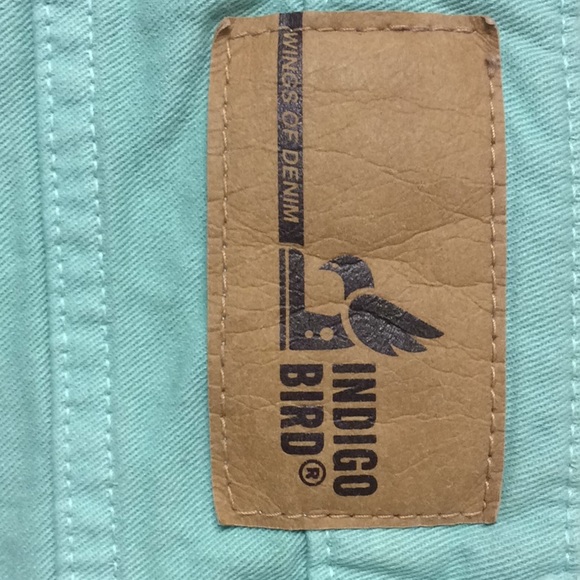 Indigo Bird Denim Cutoff Fringe Shorts Size 2 - Picture 4 of 6